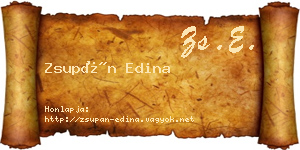 Zsupán Edina névjegykártya