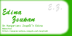 edina zsupan business card